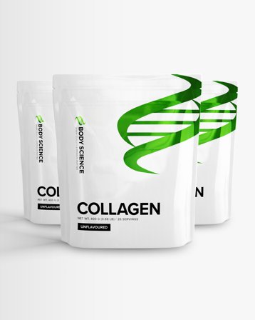 3 x Body Science Collagen - 400g - Unflavoured - Kollagen