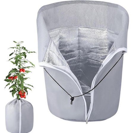 Talvipeite, pakkaspeite, pakkaspussi, ruukun suojus, Oxford-kangaspeitteet vetoketjulla ruukkujen suojaamiseen