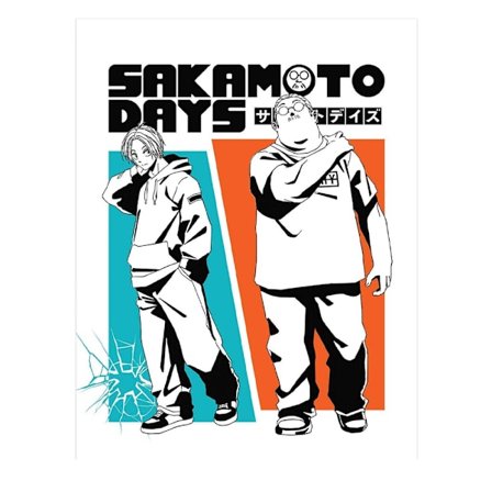 Sakamoto Days Taro & Shin Tryck 30cm x 40cm Flerfärgad