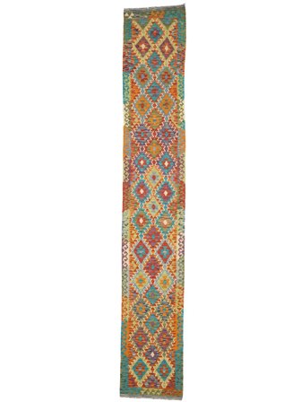 Kilim Afghan Old Style Rug Oriental Runner (Wool, Afghanistan)