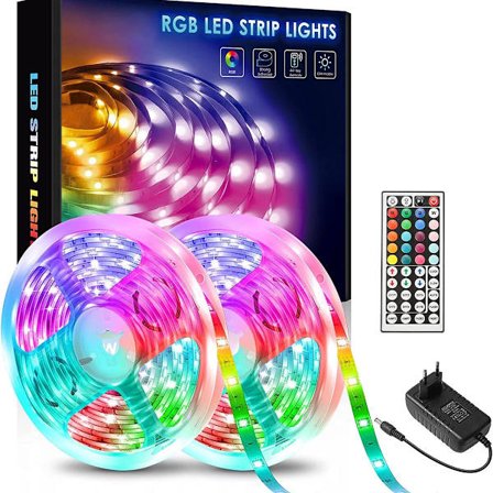 20M LED-stripe, 5050 RGB LED-stripe, 360 flerfargede dimbare LED-er, LED-belysning