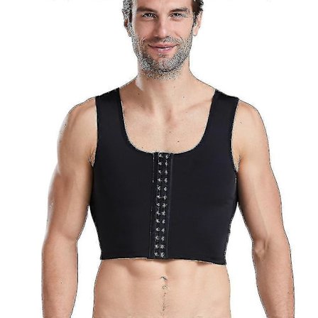 Kompression Korset Body Shaper Tank Top til Mænd, Tre-radet Vest Shapewear Slankende Undertrøje