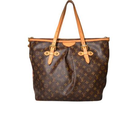 Louis Vuitton Vintage, Palermo Tote Bag Bruin, Dames, Maat:ONE Size,Canvas