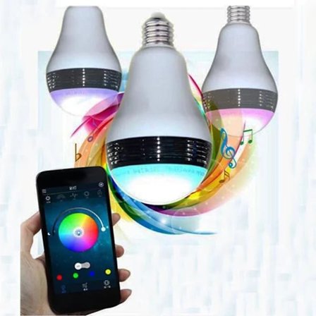 Wifi Smart Rgb E27 Musiklampa Bluetooth Högtalare Dimbar Led Trådlös Musiklampa Ljus Färgförändring, 100% Ny