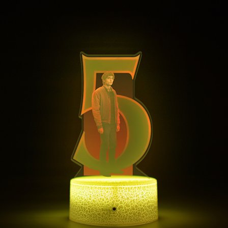 Stranger Things 5 TV-serie Perifer Sømløs Indvendig Print Farveprintet Natlampe