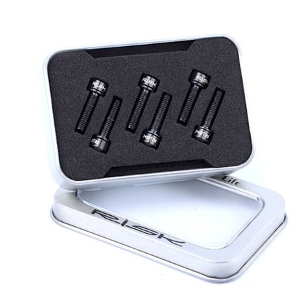 Cykelstam fast bult, 6 st, MTB M5x18/20, Fästskruvar för framgaffel för w/ Wa