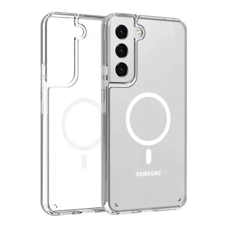 Samsung Galaxy S22 Mobilskal Stöttåligt med Glitter - Transparent Transparent