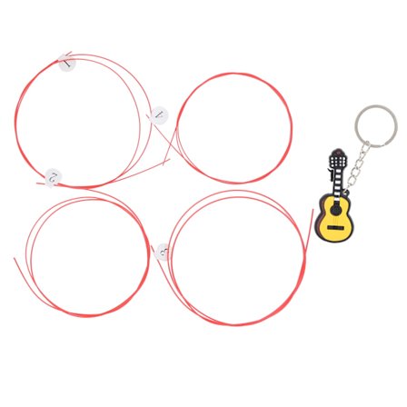 4 stk. guitarstrenge Carbon 4-strengs universalsæt Ukulele musikinstrument tilbehør Rød