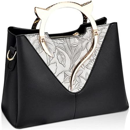 Fashion Handväskor för Kvinnor Kattformad Crossbody Väska (Svart)