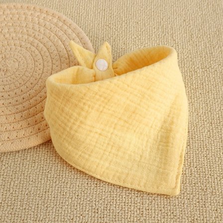 Luokan A ruokalappu, valmistettu puhtaasta puuvillaharsosta, vedenpitävä, yksivärinen, lasten ruokalappu, rajat ylittävä sylkemisen esto, erittäin 