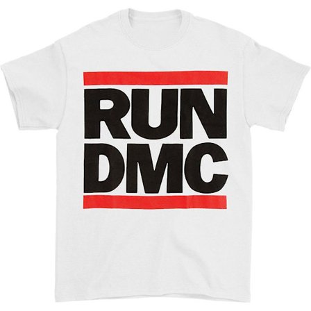 Run DMC Classic Logo Vit T-shirt