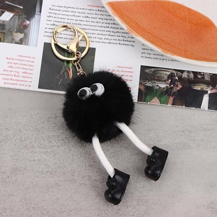 Små briketter Plysj nøkkelring kullkuleanheng nøkkelring Bac