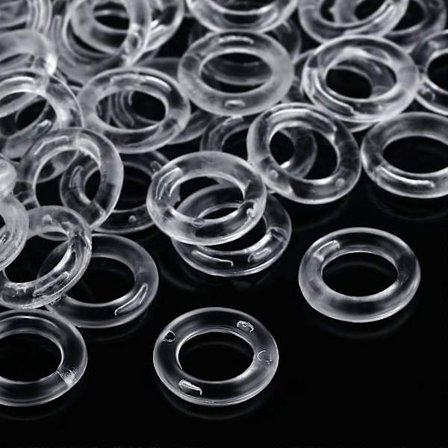 100 Set med 13mm Transparenta Romerska Cirkel Persiennringar Gardintillbehör