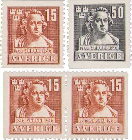 Sverige - AFA 285-286+285Cv-285Ch - Postfrisk