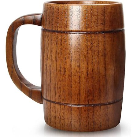 SSRGV 14 oz Stor Træøl Krus Bedste Trædrikkemug Trætankard Ølglas Stein Tekop Tønde Kande til Mænd Kvinder Kaffe Kande Gave Viking Kande