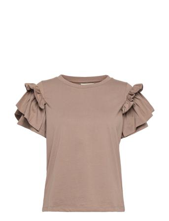 Orio Org Cotton Tee Brown Residus