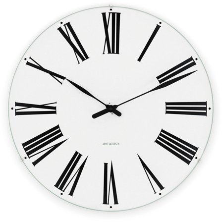Arne jacobsen Roman Vægur 16 cm. - Hvid, sort | KitchenOne