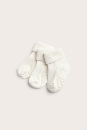 Kappahl | Skarpetki 3-pak, dla niemowląt | Offwhite