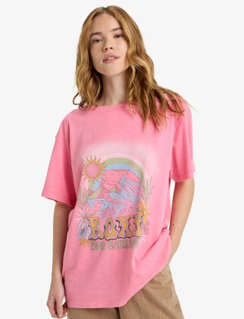Roxy Sunnyoversize Optic Wash - Pink - S