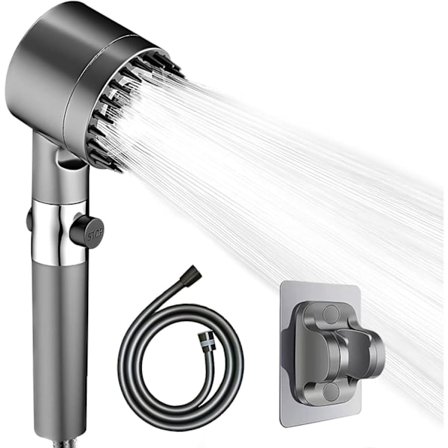 Suihkupää, korkeapainesuihkupää 3 tilalla, käsisuihku (sisältää 1,5 m letkun ja pidikkeen)