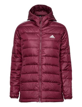 Essentials Light Down Hooded Parka W Red Adidas Performance