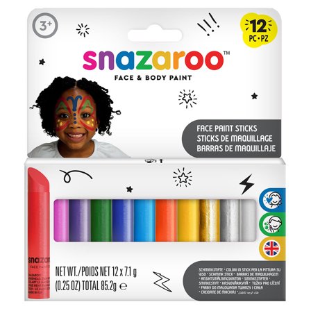 Snazaroo Kasvomaalauskynät 12 kpl