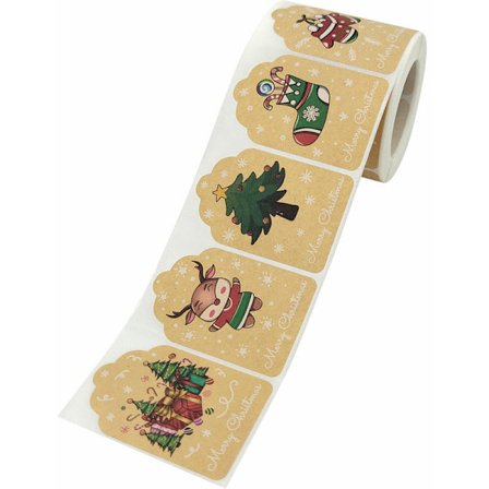 2 rullar julgåvor klistermärken dekorera etiketter försegling klistermärken