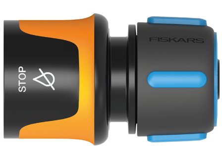 Fiskars 1027080 Hurtigkobling 1/2-5/8", Ø13-15 mm, innebygd vannstopp, Vanning