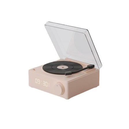 (Pink) Retro Vinyl Record Player Style Bluetooth Speaker Gramofon