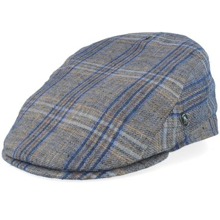 City Sport - Grå flatcap Keps - Grey/Blue Flat Cap @ Hatstore
