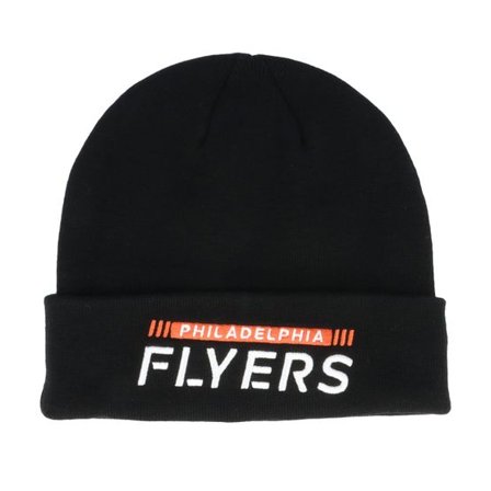 Fanatics - NHL Svart cuff Beanie - Philadelphia Flyers Authentic Pro Game & Train Knit Black Cuff @ Hatstore