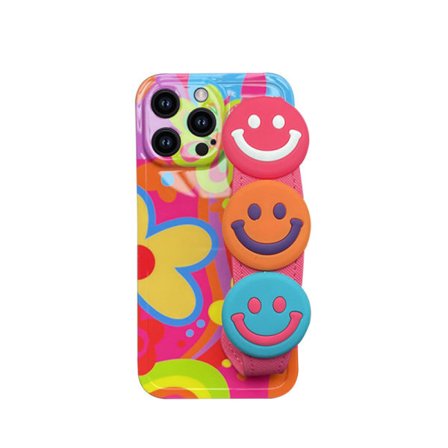 IC Smiley Armbånd Fargerik Graffiti med Kors Sladd iPhone-serien passer iPhone13Pro