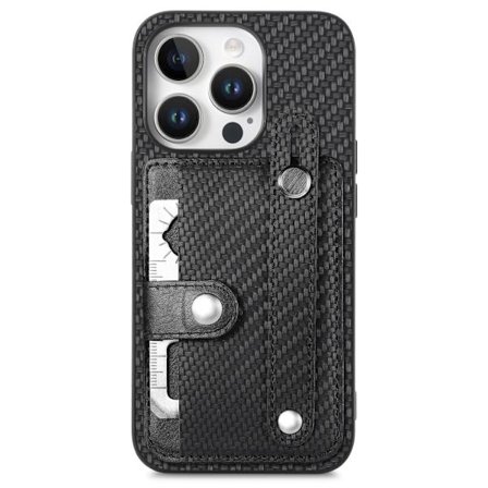 iPhone 16 Pro Max Skal med Handledsrem, Kickstand och Kortficka samt Verktygskniv