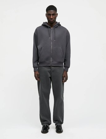 Mads Nørgaard Standard Luka Hoodie Zip Sweat - Grey - L