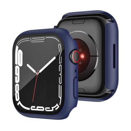 2 stk. vanntett etui kompatibel med Apple Watch ultra 49mm med herdet glass skjermbeskytter hard PC støtfangerdeksel
