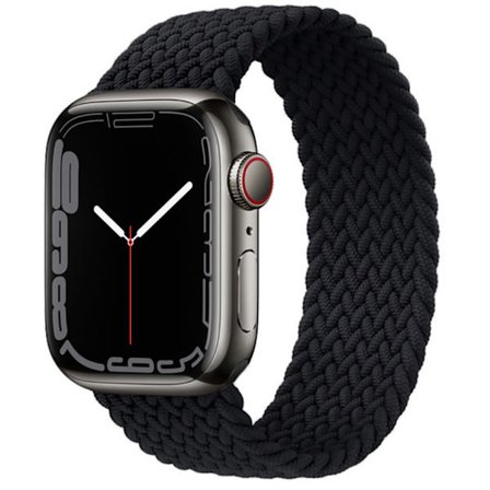 Kompatibelt med Apple Watch-armbånd (elastisk) 42 mm/44 mm/45 mm/49 mm svart
