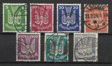 Tyske Rige 1924 - AFA 344-350 - Stemplet