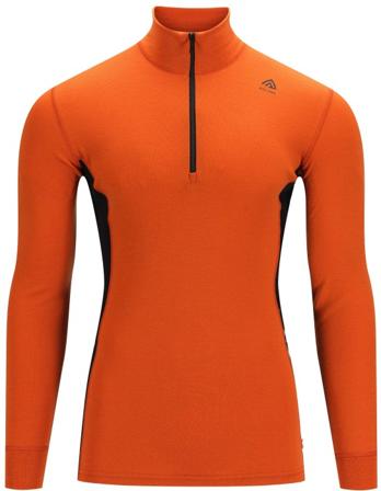 Aclima - WarmWool Mockneck kerrastopaita - Gold Flame/Jet Black - Merinovillasta