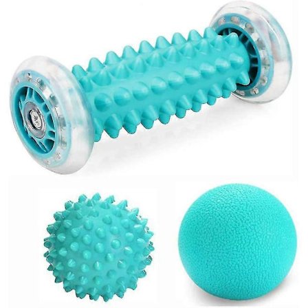 Massasje Ballsett Plantar Fasciitt Fotmassasje Rull Og Massasjeball Piggsvinball