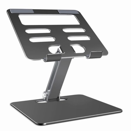 Universaali kokoontaitettava jalusta puhelimelle ja tabletille - Musta