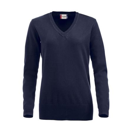 Clique Dam/dam Aston Stickad V-ringad Tröja S Dark Nav
