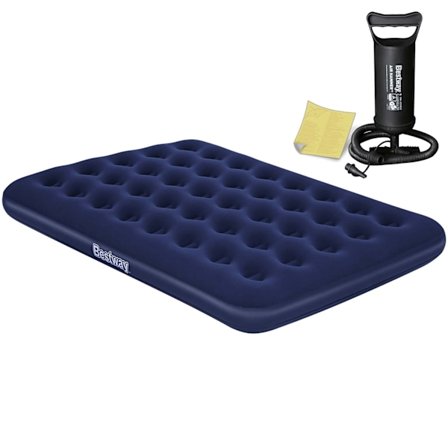 Uppblåsbar madrass 191x132x22 cm med kolvpump Bestway 67002