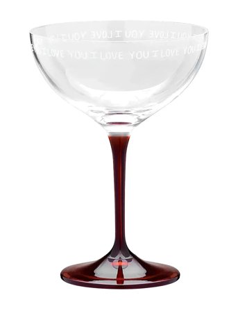 I Love You Champagne Glass Red Anna + Nina