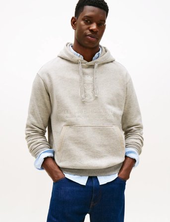 Tommy Hilfiger Crest Graphic Hoodie - Grey - S