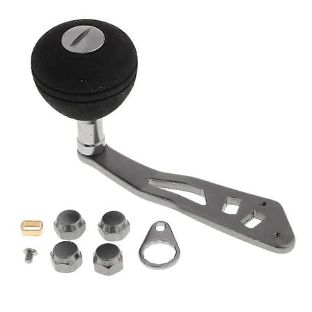 Metal Enkelt Fiskehjulshåndtag Eva Knop Til Baitcasting Tromle Flåd Hjul DIY Fiskeredskaber