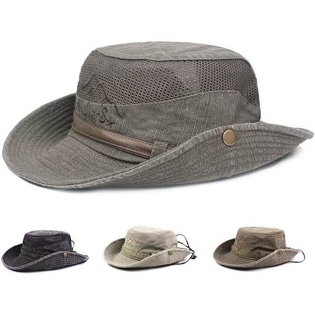 Fiskehat, Solhat, Unisex Safarihat, Bomuldsfoldbar Justerbar Vandringshat, Havehat, Udendørsrejse