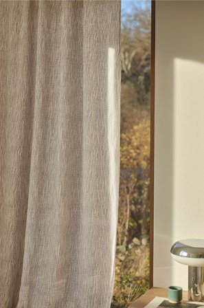 Jotex - Gardin Med Multifunksjonsbånd Med 1-pakke Beige/naturhvit - TINA - Kjøp Multifunksjonsgardiner hos Jotex