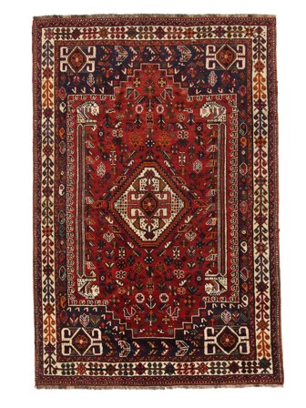 Tappeto Shiraz 170X258 Nero/Rosso Scuro (Lana, )