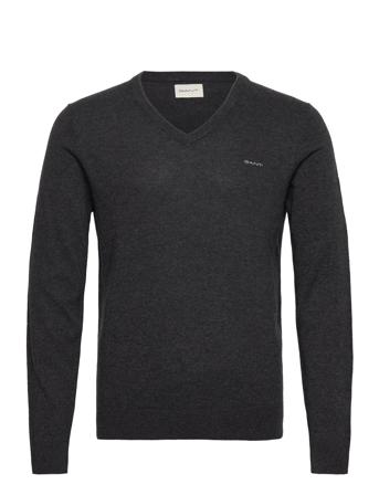 Extrafine Lambswool V-Neck Grey GANT
