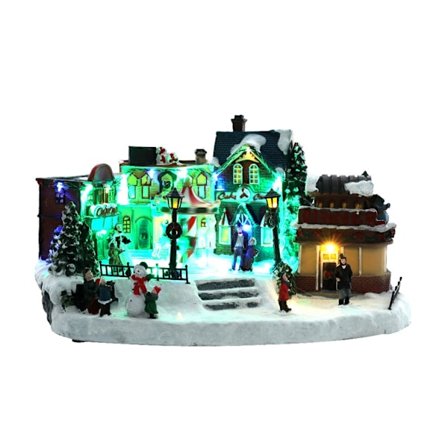 Lysende LED Julelandsby Musikkboks For Menn Kvinner Barn Bursdagsgave